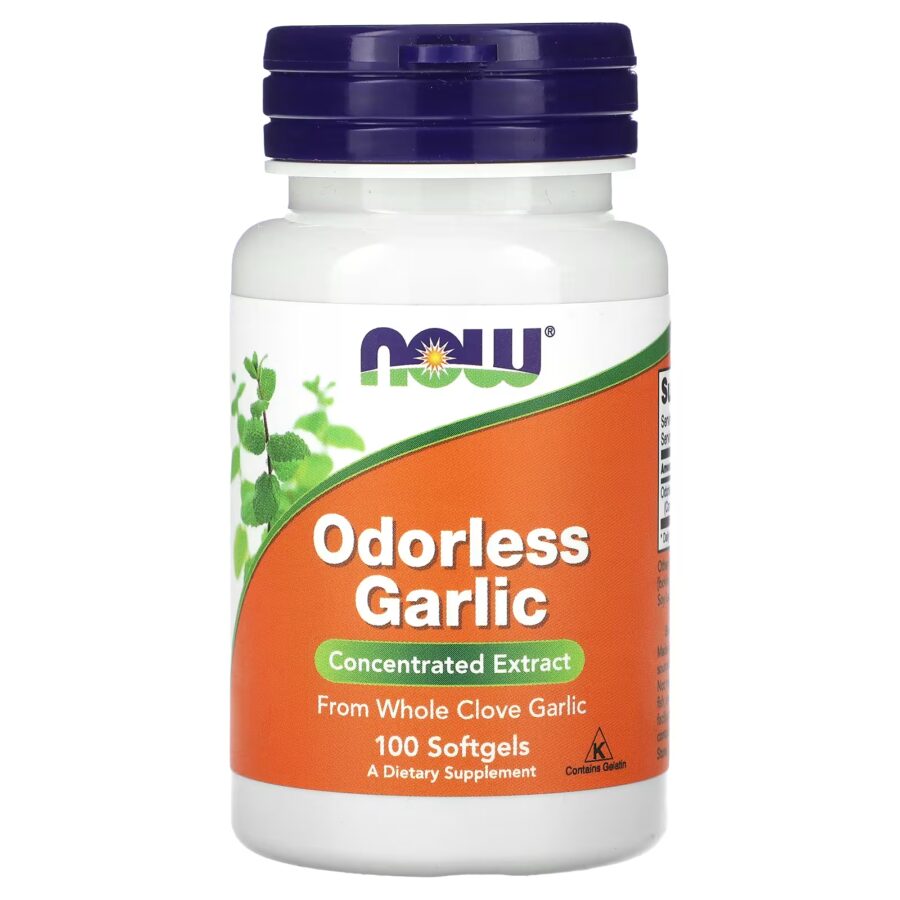 Odorless Garlic | 100 x 25mg Softgels  | Now Foods