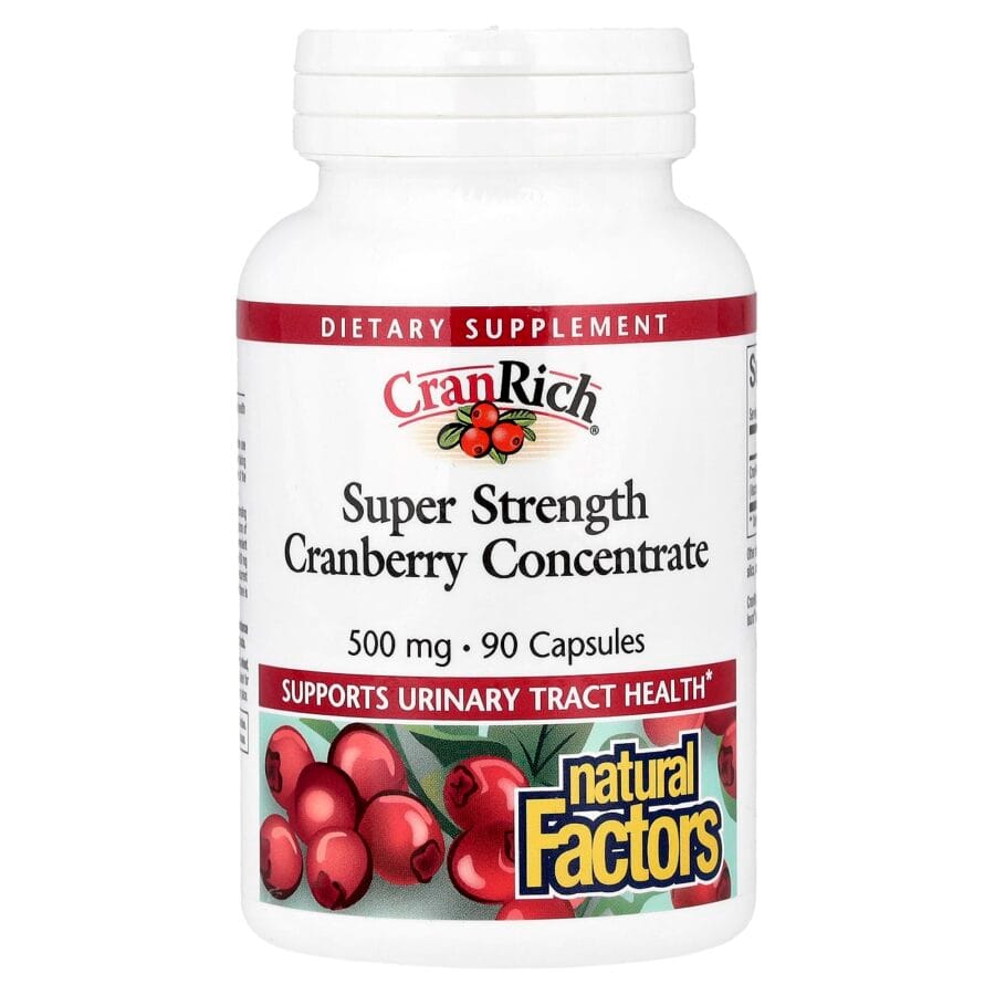 Super Strength Cranberry Concentrate | 90 x 500mg Capsules | Natural Factors