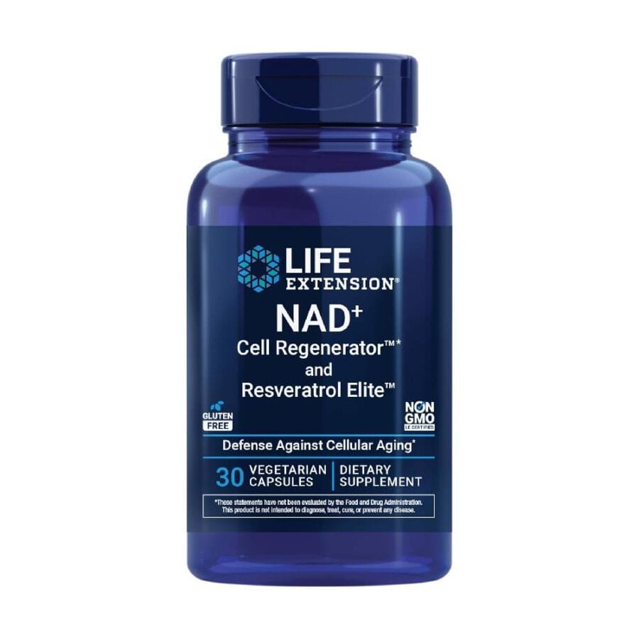 NAD+ Cell Regenerator™ and Resveratrol Elite™ | 30 x 371.2mg Capsules | Life Extension
