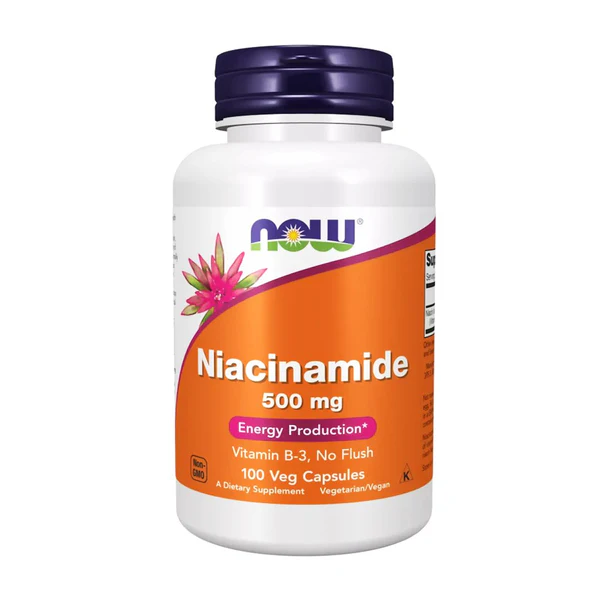 B3 (Niacinamide) - No Flush | 100 x 500mg Capsules | Now Foods
